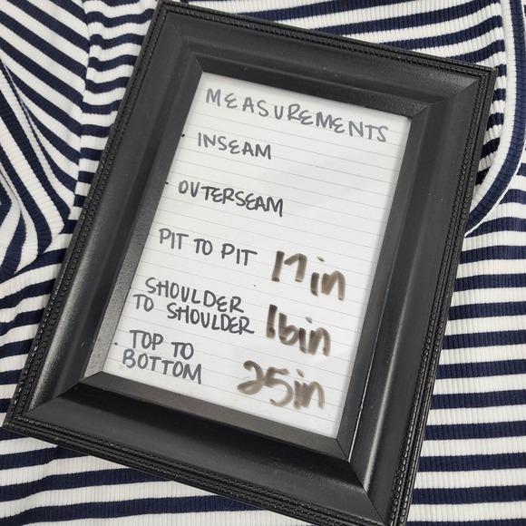 Faherty Shirt Women's XXL Scoop Neck Ribbed Striped Navy White - Picture 3 of 5